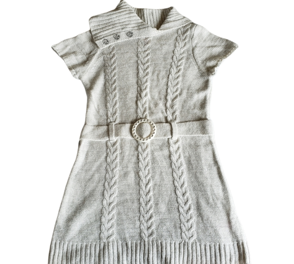 Faded Glory White Sparkly Women's Sweater Dress